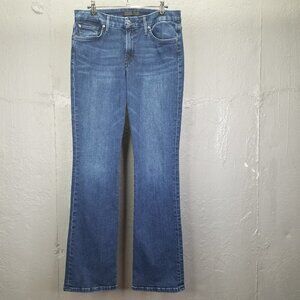 Joe's Jeans Women's Sz 30 The Icon Mid Rise Bootcut Marlana Dark Blue Wash Denim